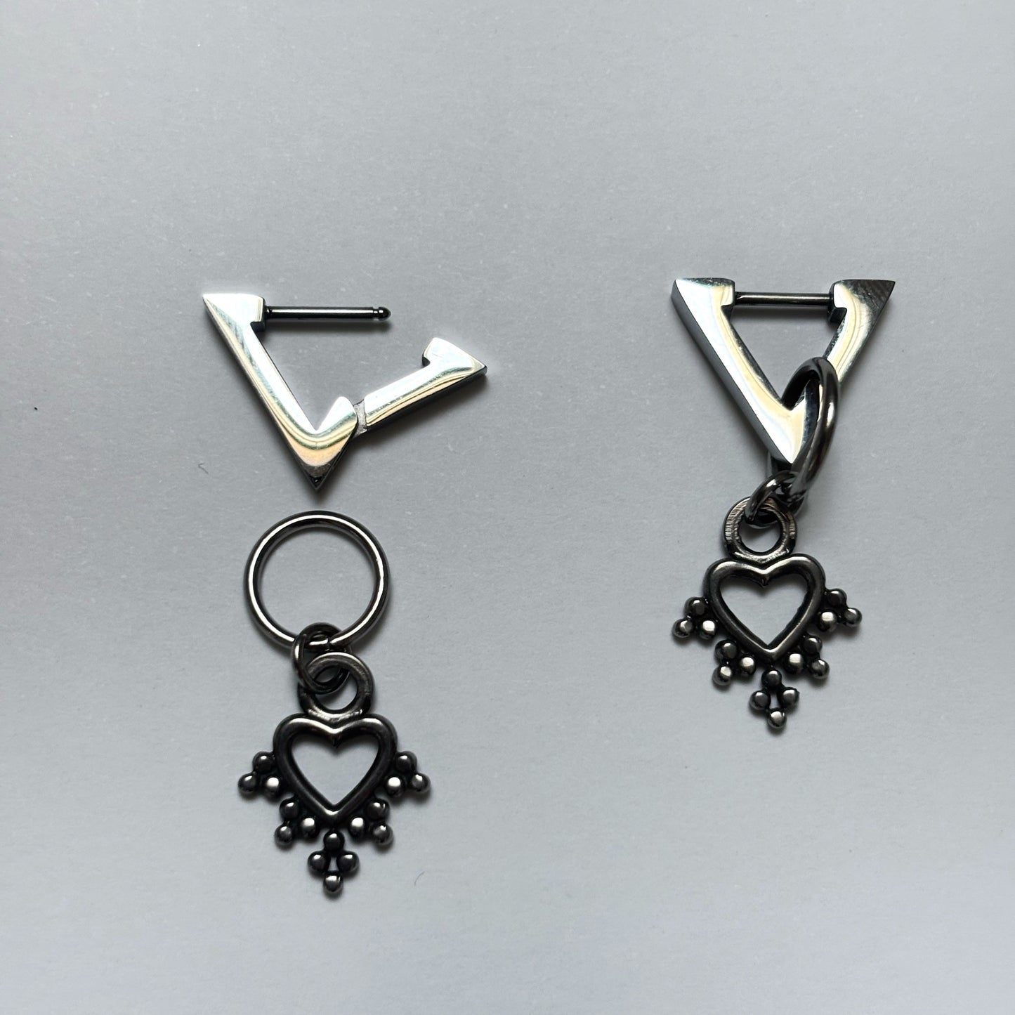 Boucles d’oreilles BOHEMIAN HEART Argentée