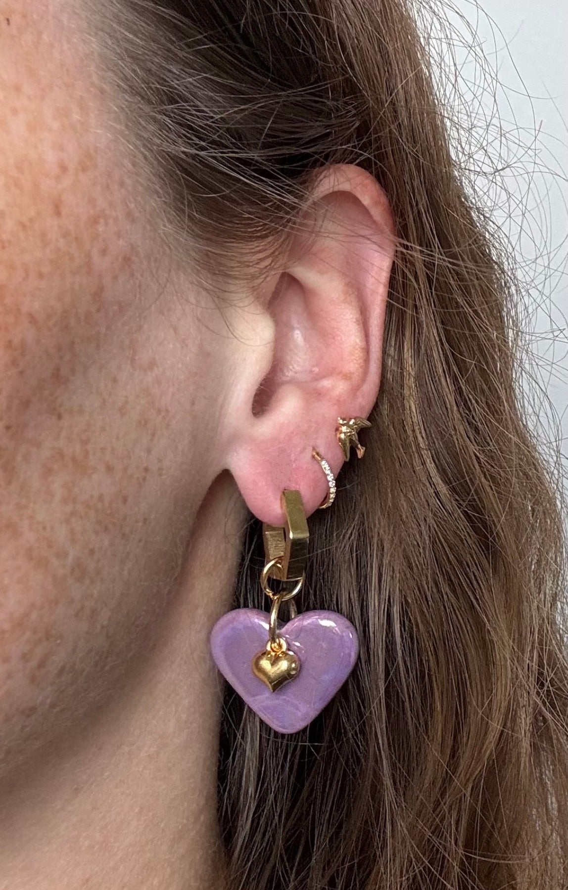 Boucles dâoreilles PURPLE HEART