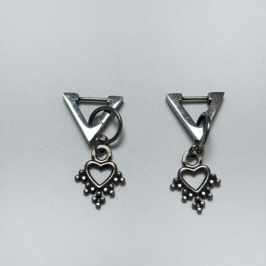 Boucles d’oreilles BOHEMIAN HEART Argentée