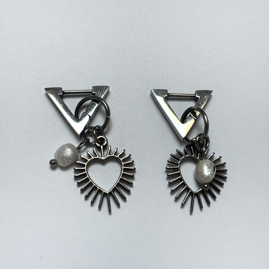 Boucles d’oreilles SHINY HEART Argentée
