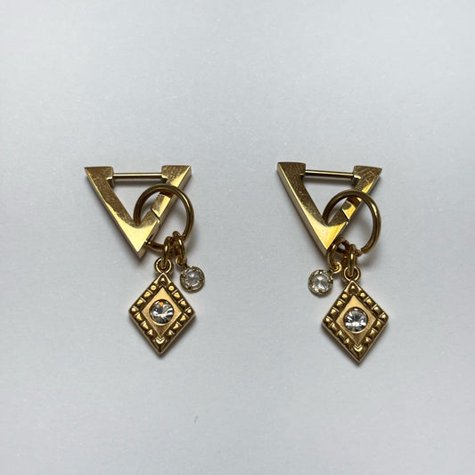 Boucles d’oreilles CRYSTAL Dorée