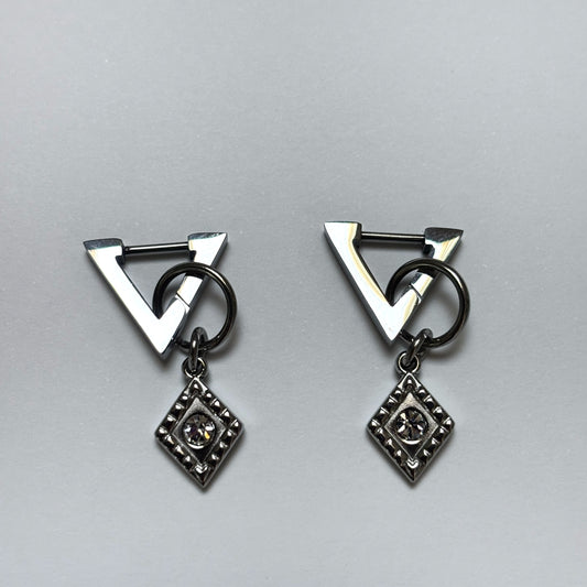 Boucles d’oreilles CRYSTAL Argentée