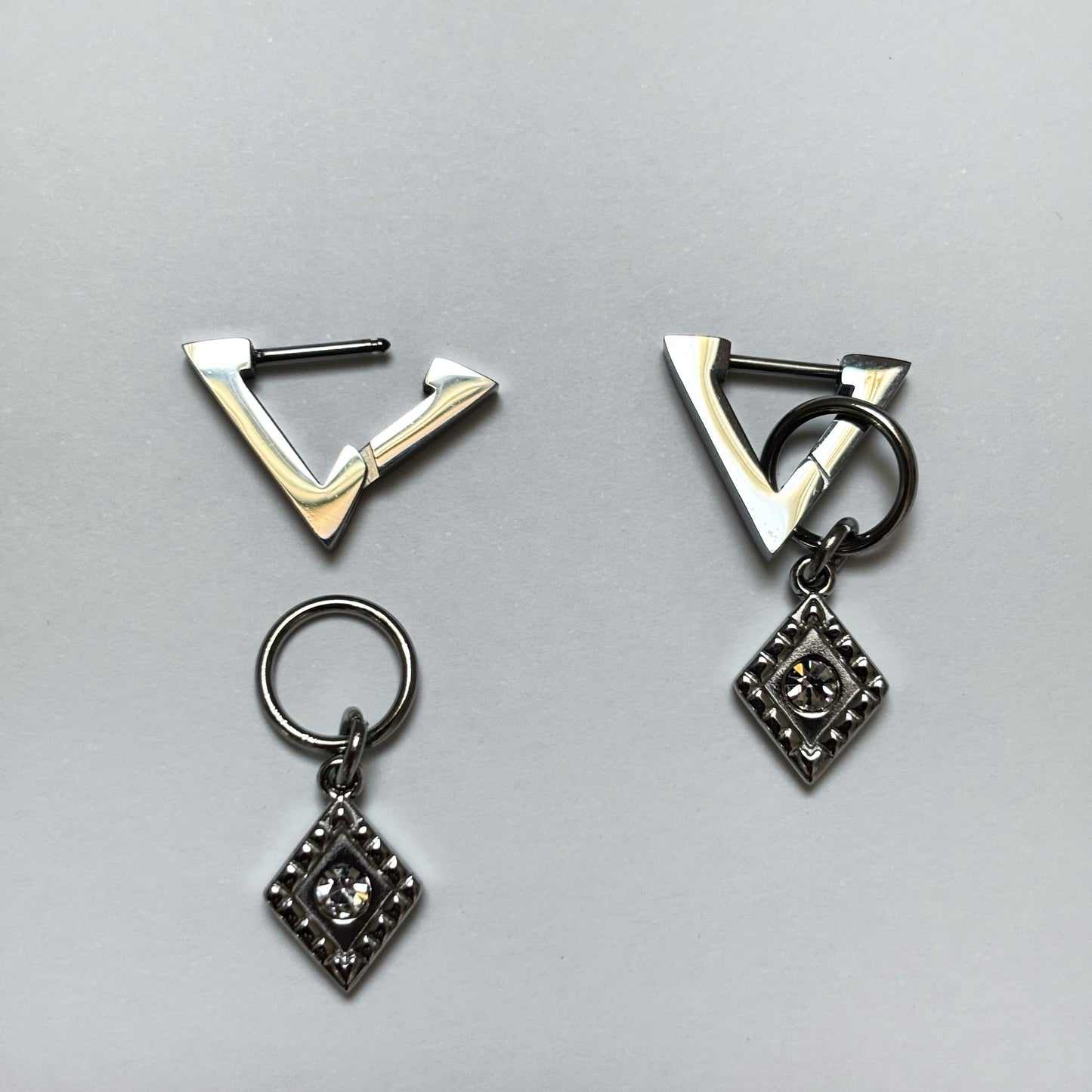 Boucles d’oreilles CRYSTAL Argentée