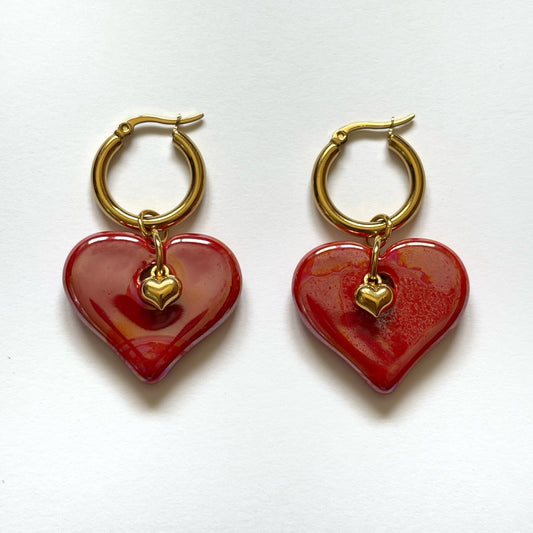 Boucles d’oreilles RED HEART