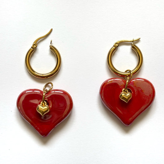 Boucles d’oreilles RED HEART