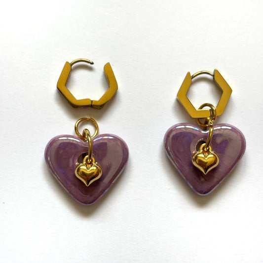 Boucles d’oreilles PURPLE HEART