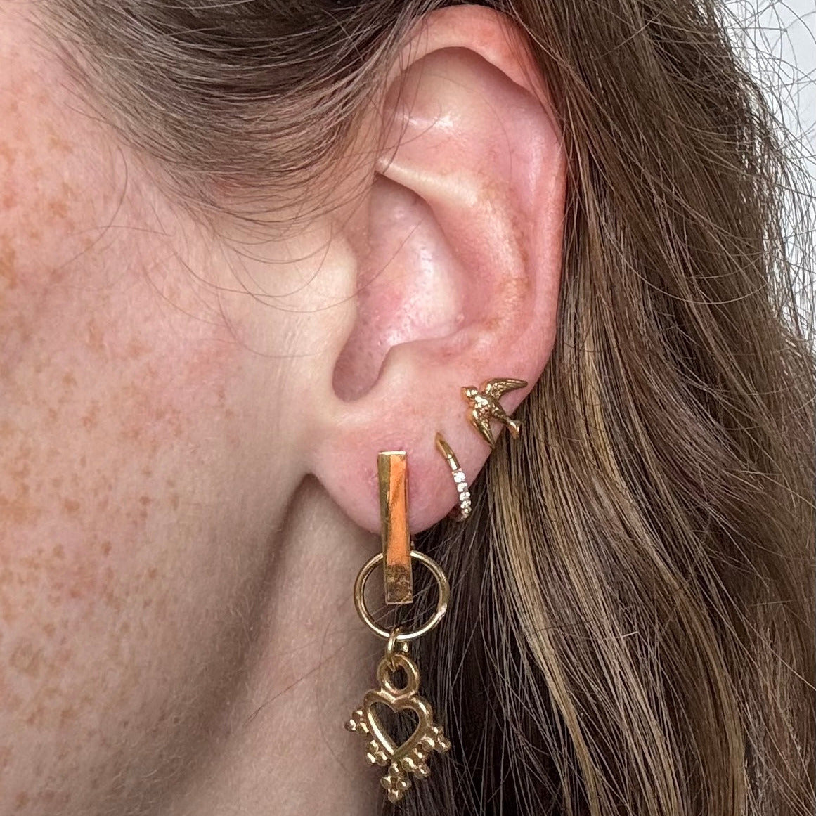 Boucles d’oreilles BOHEMIAN HEART Dorée